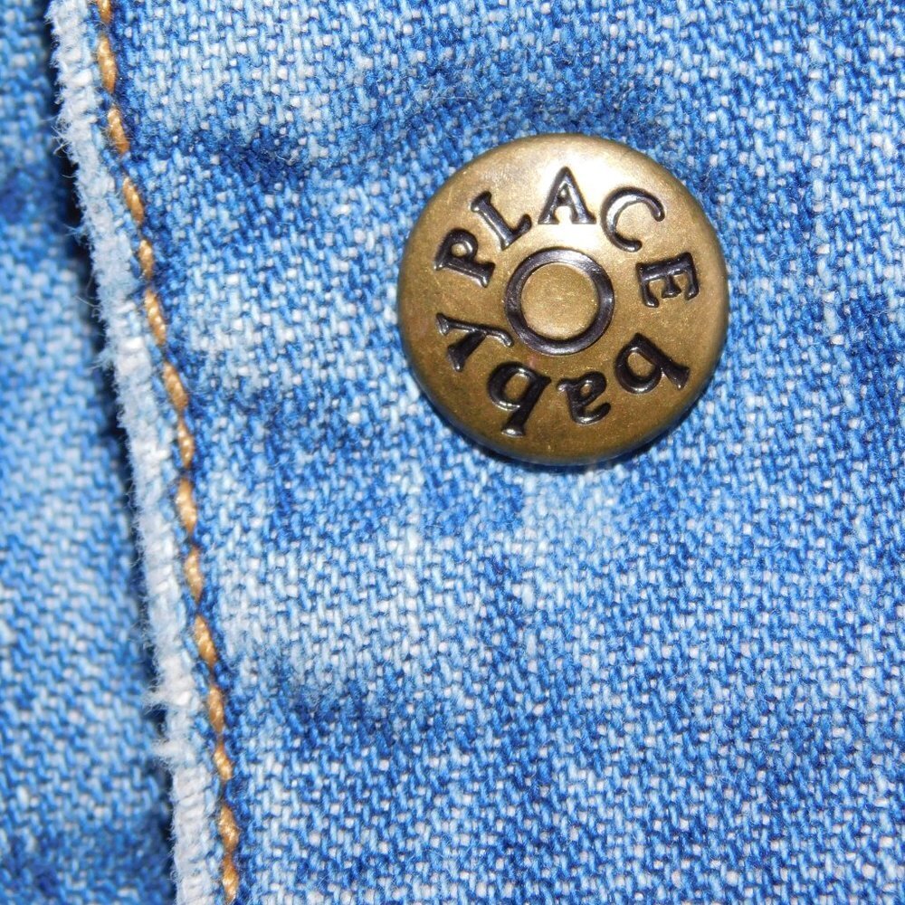 The Children's Place Jersey Lined blue Denim Jean Jacket Baby Boys 6-9 months - Picture 5 of 10